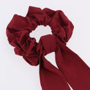 HERMES Shush Hair Tie Silk Knight's Constellation Bordeaux Auth BA14501M-5
