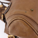 Chloe Paddington Hand Bag Leather Brown Gold Silver Auth BA14503V-8