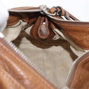 Chloe Paddington Hand Bag Leather Brown Gold Silver Auth BA14503V-22