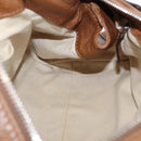 Chloe Paddington Hand Bag Leather Brown Gold Silver Auth BA14503V-23