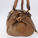 Chloe Paddington Hand Bag Leather Brown Gold Silver Auth BA14503V-4