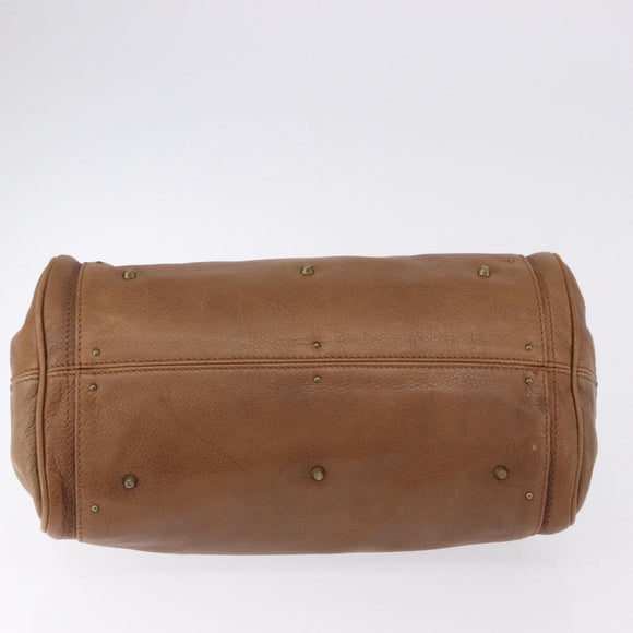Chloe Paddington Hand Bag Leather Brown Gold Silver Auth BA14503V