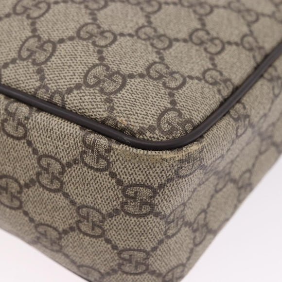 GUCCI GG Supreme Shoulder Bag PVC Beige Gold 233268 Auth BA14504