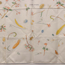 HERMES Carre 90 Scarf Silk White Auth BA14507-11