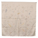 HERMES Carre 90 Scarf Silk White Auth BA14507-16