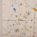 HERMES Carre 90 Scarf Silk White Auth BA14507-5