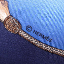 HERMES Carre 90 Scarf ”Pampa” Silk Blue Auth BA14508-12