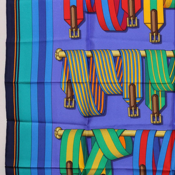 HERMES Carre 90 Scarf Silk Multicolor Auth BA14509M