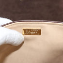 BALLY Shoulder Bag Leather Dark Brown Gold Auth BA1451-19