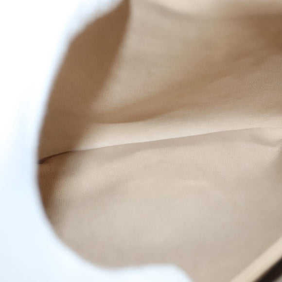 BALLY Shoulder Bag Leather Dark Brown Gold Auth BA1451