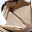 BALLY Shoulder Bag Leather Dark Brown Gold Auth BA1451-22