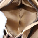 BALLY Shoulder Bag Leather Dark Brown Gold Auth BA1451-25