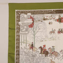 HERMES Carre 90 Scarf Silk Green Auth BA14512M-14