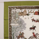 HERMES Carre 90 Scarf Silk Green Auth BA14512M-2