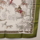 HERMES Carre 90 Scarf Silk Green Auth BA14512M-22