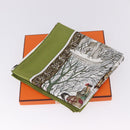 HERMES Carre 90 Scarf Silk Green Auth BA14512M-24