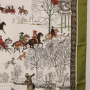 HERMES Carre 90 Scarf Silk Green Auth BA14512M-7