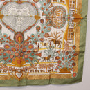 HERMES Carre 90 Scarf ”Decoupages” Silk LIme Green Auth BA14514M-10