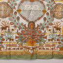 HERMES Carre 90 Scarf ”Decoupages” Silk LIme Green Auth BA14514M-9