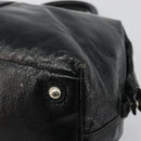 SAINT LAURENT Hand Bag Patent Leather Black Silver 208315 Auth BA14519-10