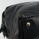 SAINT LAURENT Hand Bag Patent Leather Black Silver 208315 Auth BA14519-13
