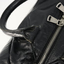 SAINT LAURENT Hand Bag Patent Leather Black Silver 208315 Auth BA14519-14