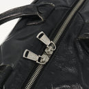 SAINT LAURENT Hand Bag Patent Leather Black Silver 208315 Auth BA14519-15