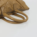 SAINT LAURENT Hand Bag Patent Leather Beige Gold 208315 Auth BA14520-7