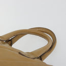 SAINT LAURENT Hand Bag Patent Leather Beige Gold 208315 Auth BA14520-8