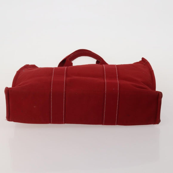 HERMES Fourre Tout Hand Bag cotton 5 Set Black Red Navy Auth BA14521