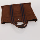 HERMES Fourre Tout Hand Bag cotton 5 Set Black Red Navy Auth BA14521-14