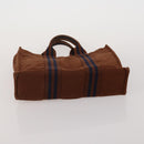 HERMES Fourre Tout Hand Bag cotton 5 Set Black Red Navy Auth BA14521-15