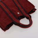 HERMES Fourre Tout Hand Bag cotton 5 Set Black Red Navy Auth BA14521-19