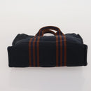 HERMES Fourre Tout Hand Bag cotton 5 Set Black Red Navy Auth BA14521-25
