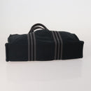 HERMES Fourre Tout Hand Bag cotton 5 Set Black Red Navy Auth BA14521-5