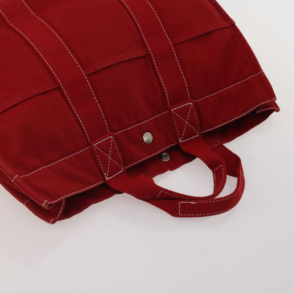 HERMES Fourre Tout Hand Bag cotton 5 Set Black Red Navy Auth BA14521