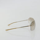 Christian Dior Rimless Sunglasses Metal Champagne Gold Silver Auth BA14522V-5