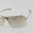 Christian Dior Rimless Sunglasses Metal Champagne Gold Silver Auth BA14522V-7