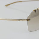 Christian Dior Rimless Sunglasses Metal Champagne Gold Silver Auth BA14522V-9