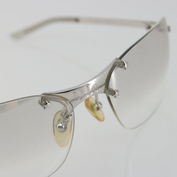 Christian Dior Rimless Sunglasses Metal Silver Auth BA14523V