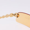 Christian Dior Rimless Sunglasses Metal Orange Gold Auth BA14524V-10