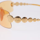 Christian Dior Rimless Sunglasses Metal Orange Gold Auth BA14524V-7