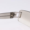 BVLGARI Rimless Sunglasses Metal Clear Silver Auth BA14525-14