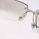 BVLGARI Rimless Sunglasses Metal Clear Silver Auth BA14525-10