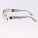 BVLGARI Rimless Sunglasses Metal Clear Silver Auth BA14525-5