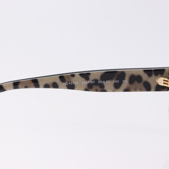 DOLCE&GABBANA Sunglasses Plastic Black Gold Auth BA14526