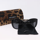 DOLCE&GABBANA Sunglasses Plastic Black Gold Auth BA14526-14