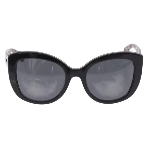 DOLCE&GABBANA Sunglasses Plastic Black Gold Auth BA14526