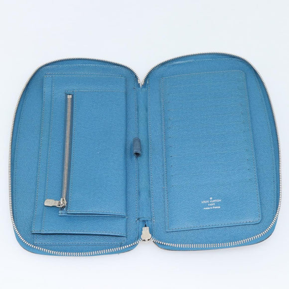 LOUIS VUITTON Epi Organizer Atholl Clutch Bag Blue M60731 LV Auth BA14536