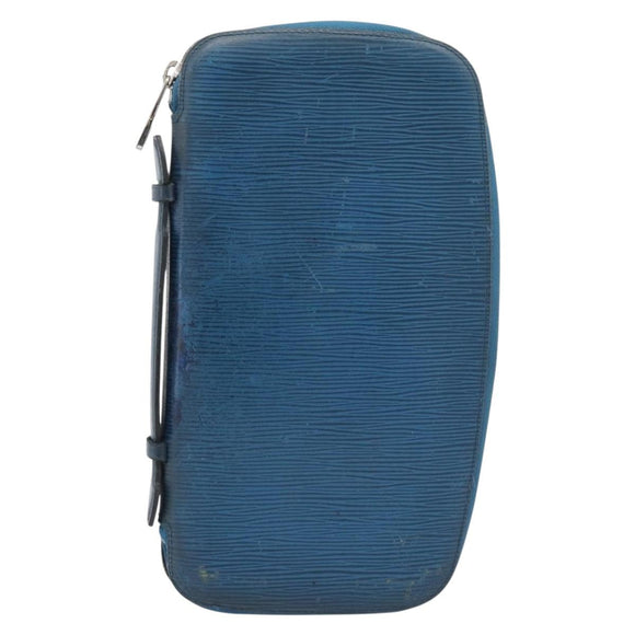 LOUIS VUITTON Epi Organizer Atholl Clutch Bag Blue M60731 LV Auth BA14536